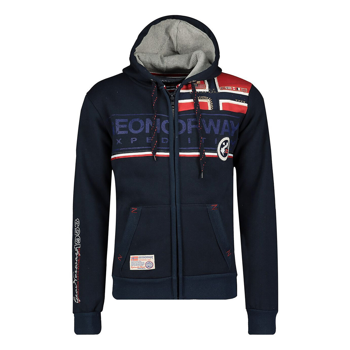 NORUEGA GEOGRÁFICA<br>Moletom com capuz estampado Flipper