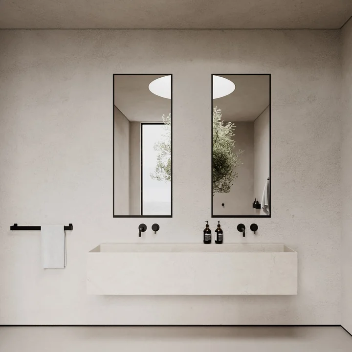 Nichba Design - Wandspiegel large, 145 x 60 cm, schwarz