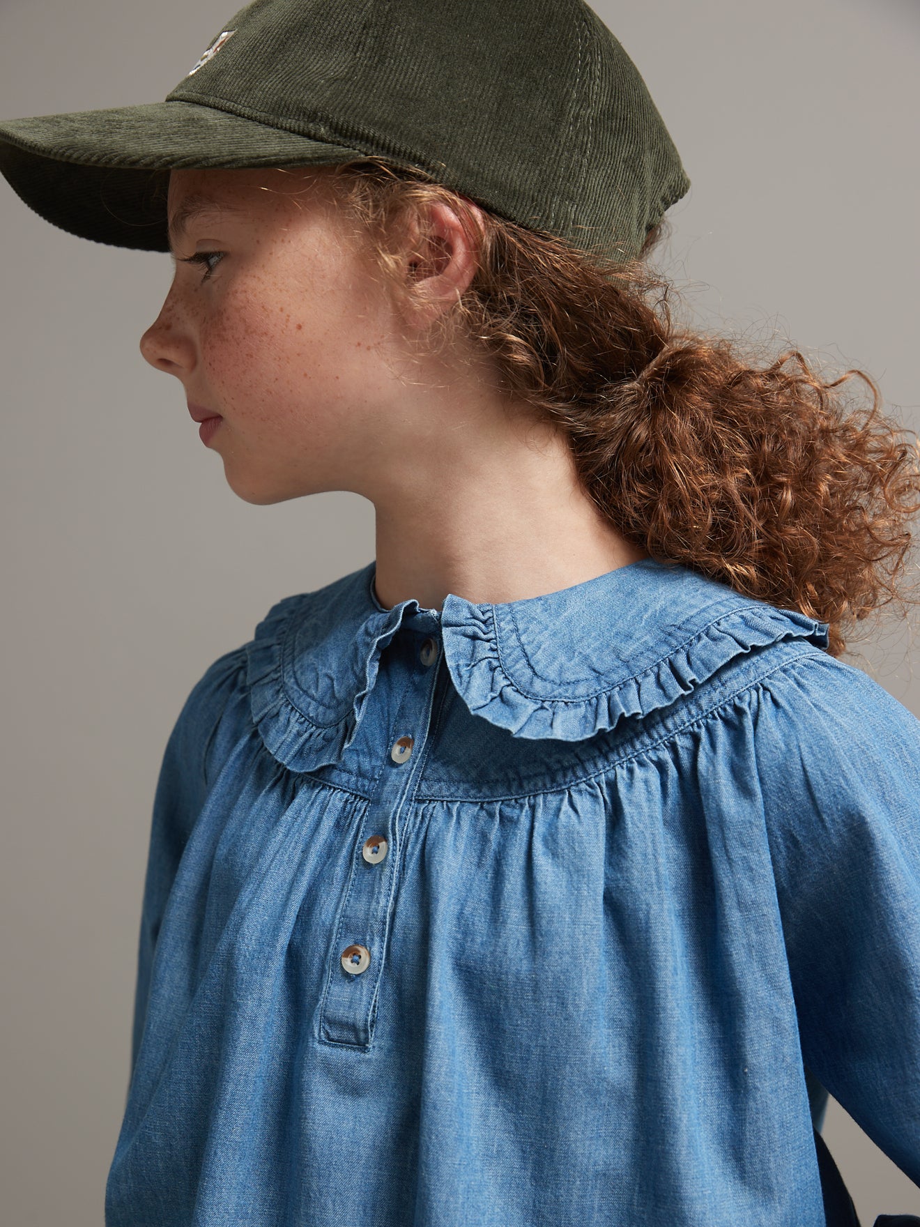 Tunique Fille en denim léger