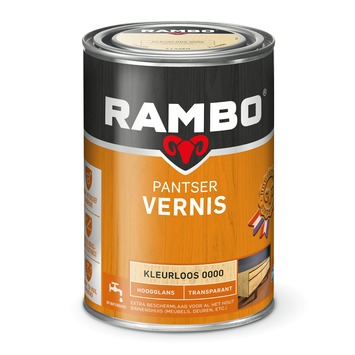 Rambo Pantser vernis hoogglans kleurloos 1,25 liter