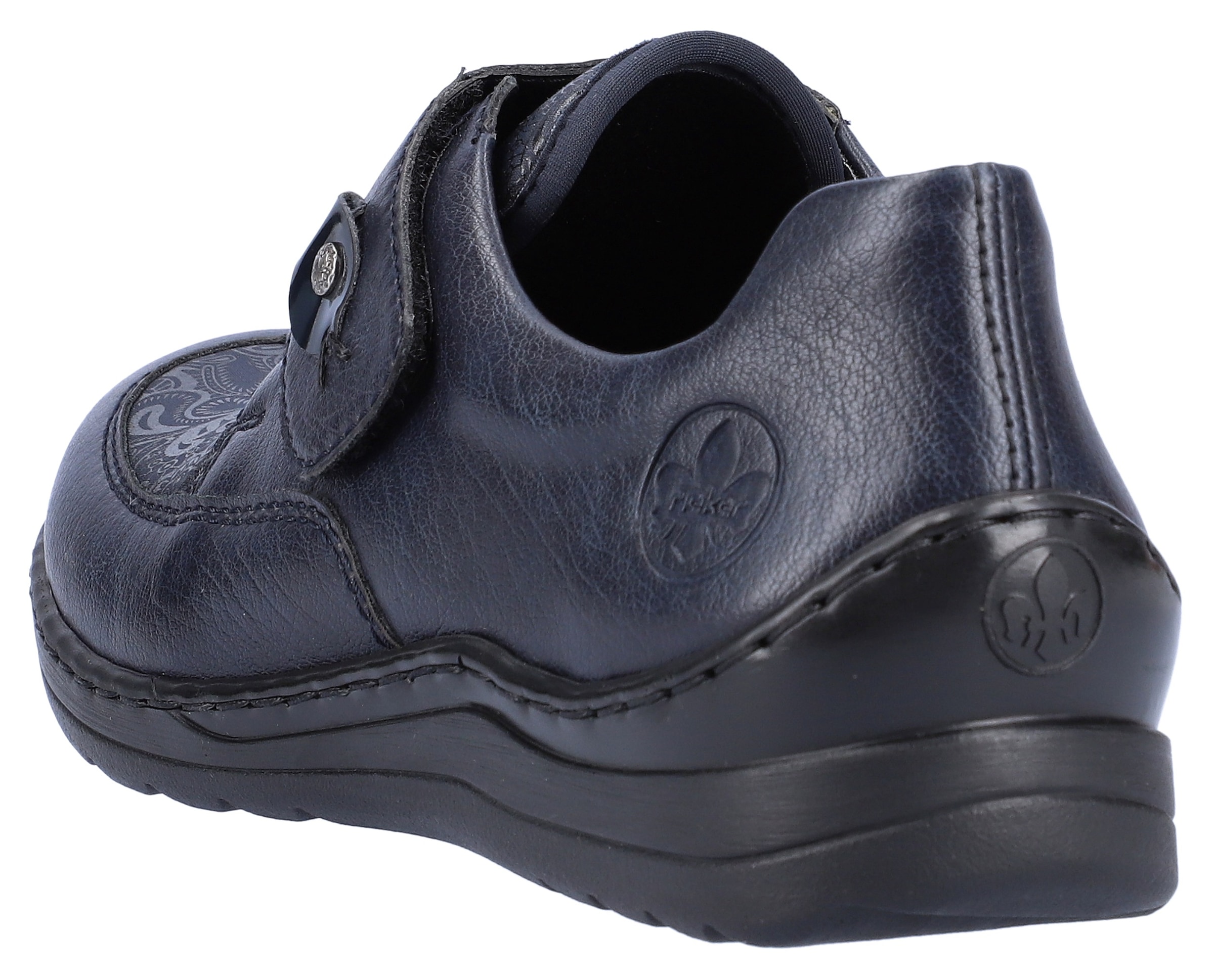 Rieker Klettschuh  mit dezentem Paisley-Muster