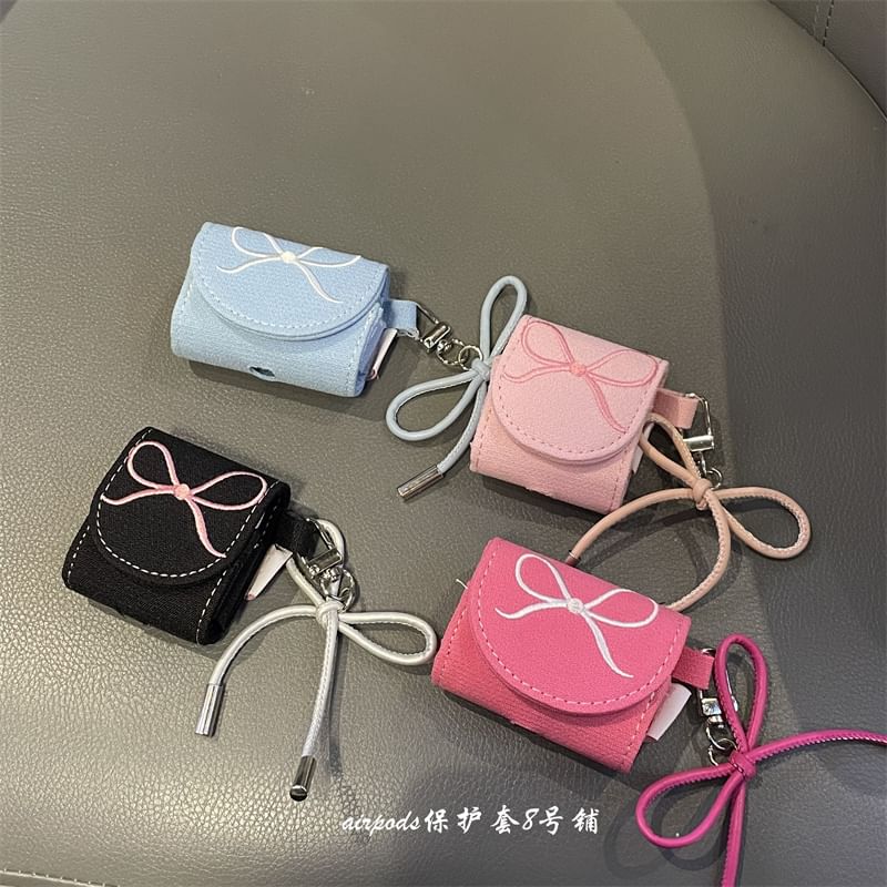 XIXI STUDIO - AirPods / Pro oortelefoonhoesje met strik, skin / bedel / set