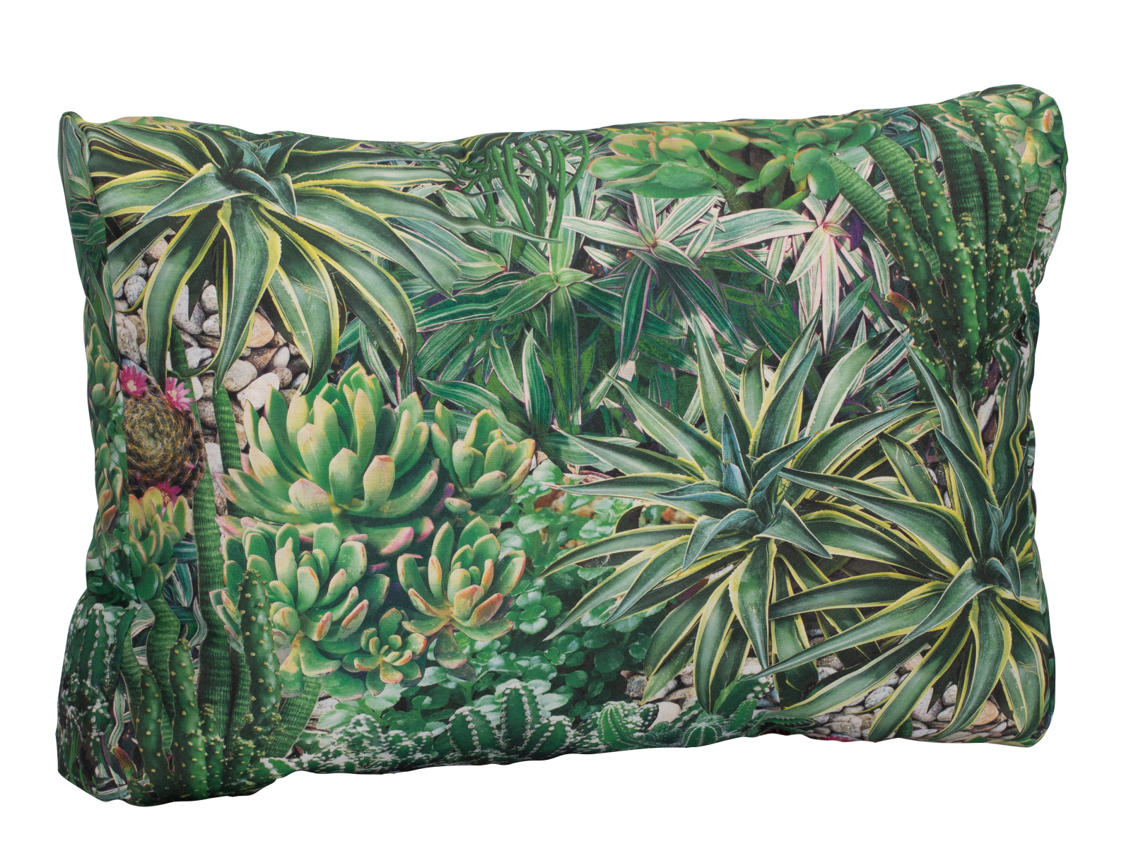 Paletten-Rückenkissen - Pflanzenmuster grün - 60x40 cm