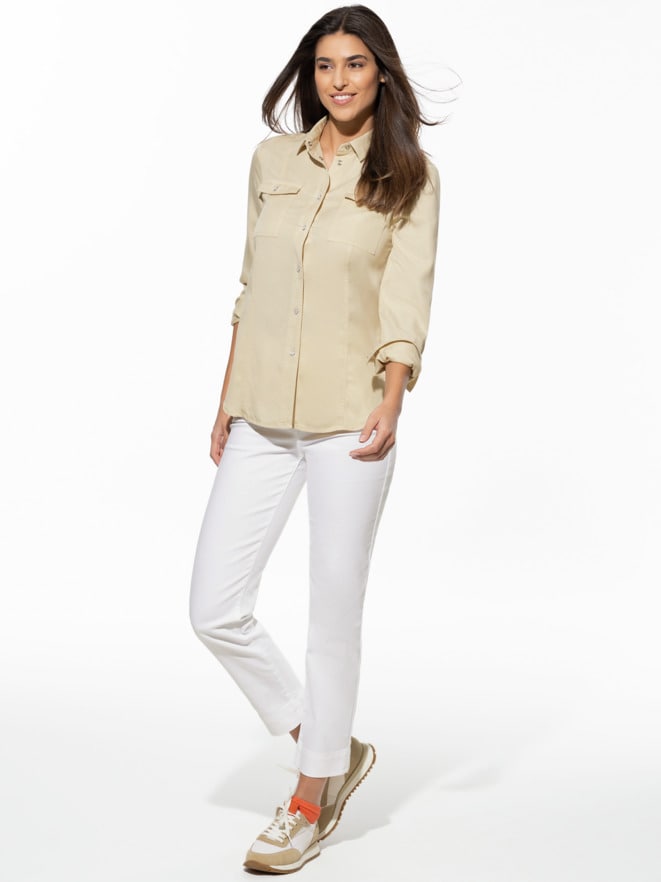 Lyocell-Jeansbluse Extraleicht