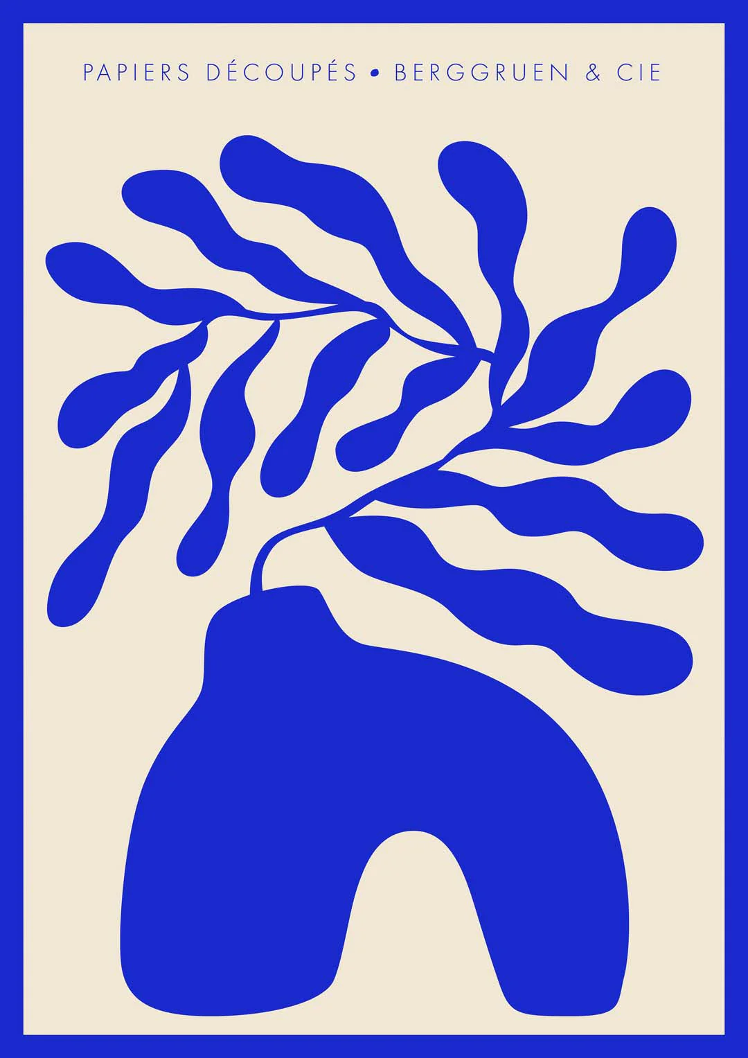 Blaue Vase Papiers Découpés Kunstausstellung