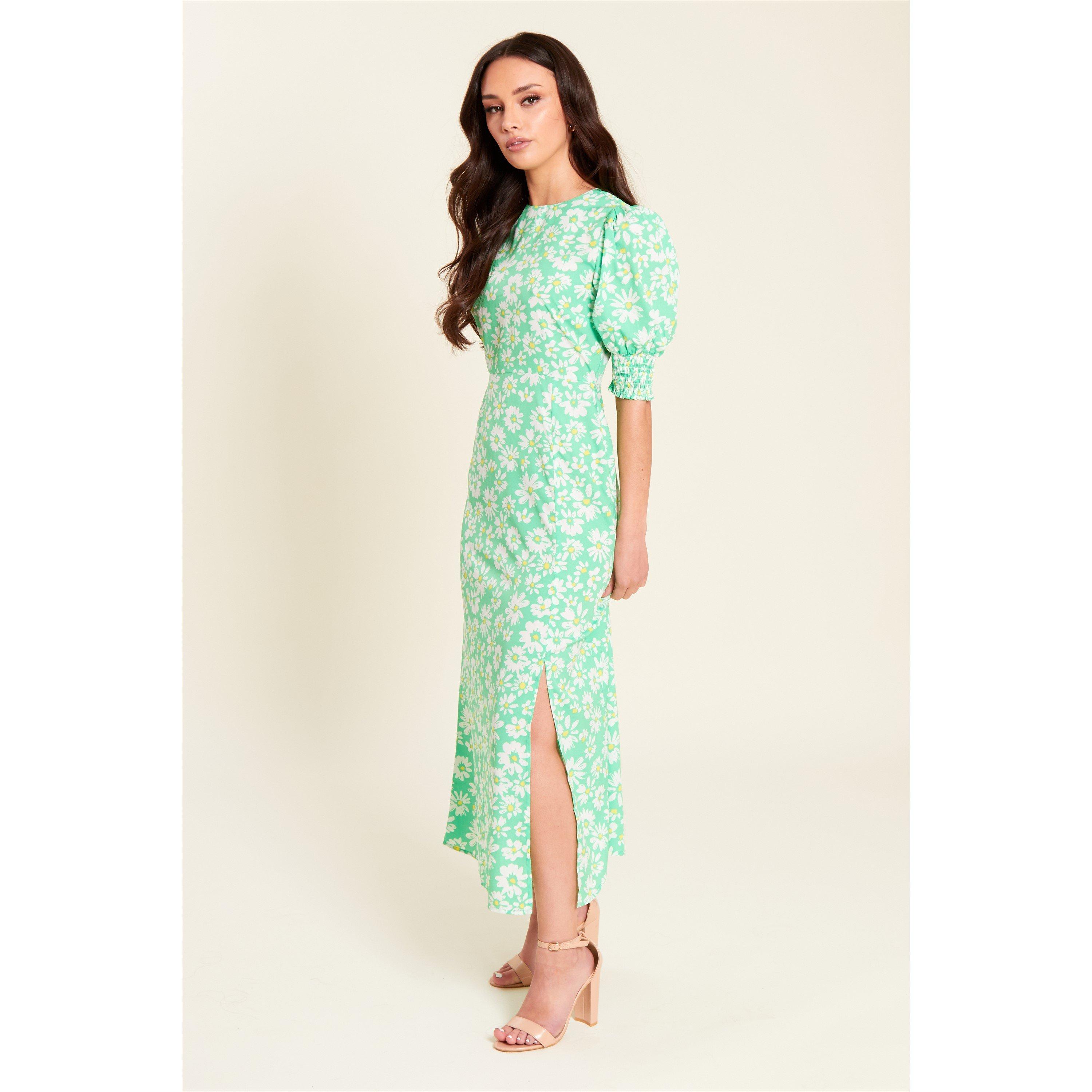 Be You Puff Sleeve Midi Dress