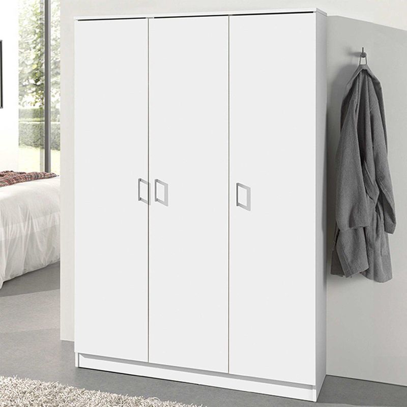 Ray - Opbergkast - Wit - Spaanplaat - 3 Deuren - 4 Legplanken