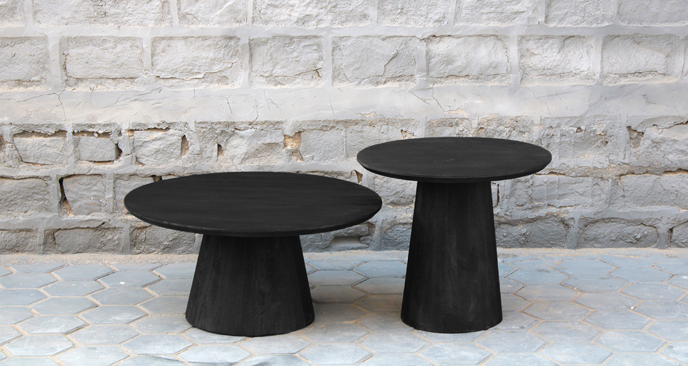 Salontafel set van 2 Oslo Zwart
