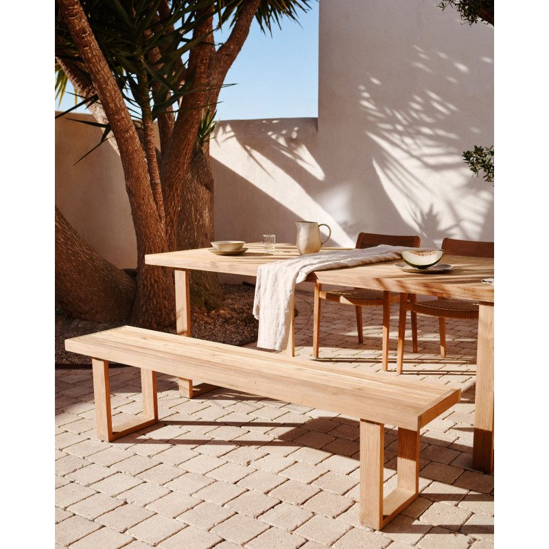 Banc  d'extérieur Canadell - bois de teck massif recyclé L 170 cm