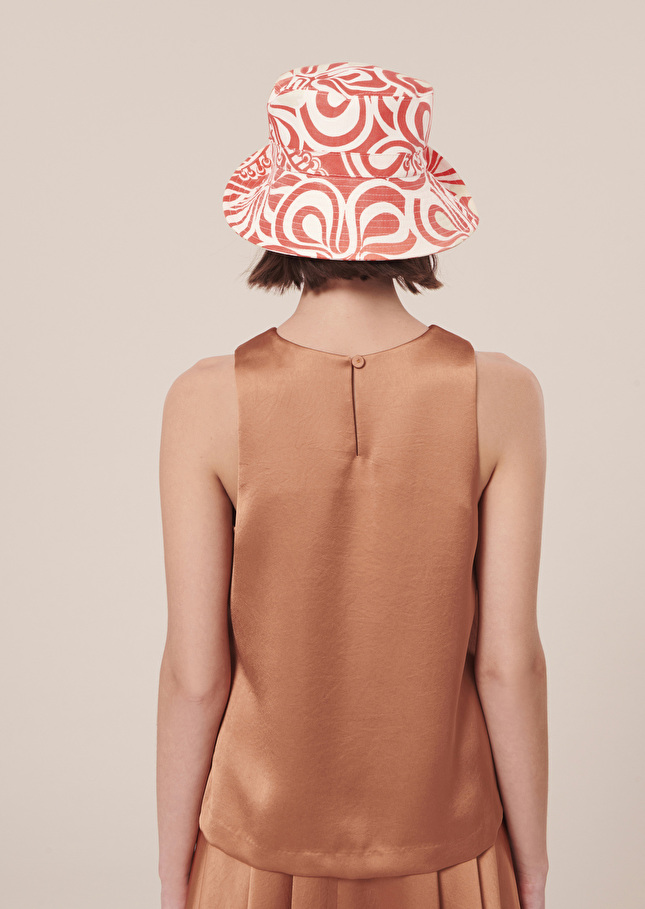 Top Telliamarron en satin fluide