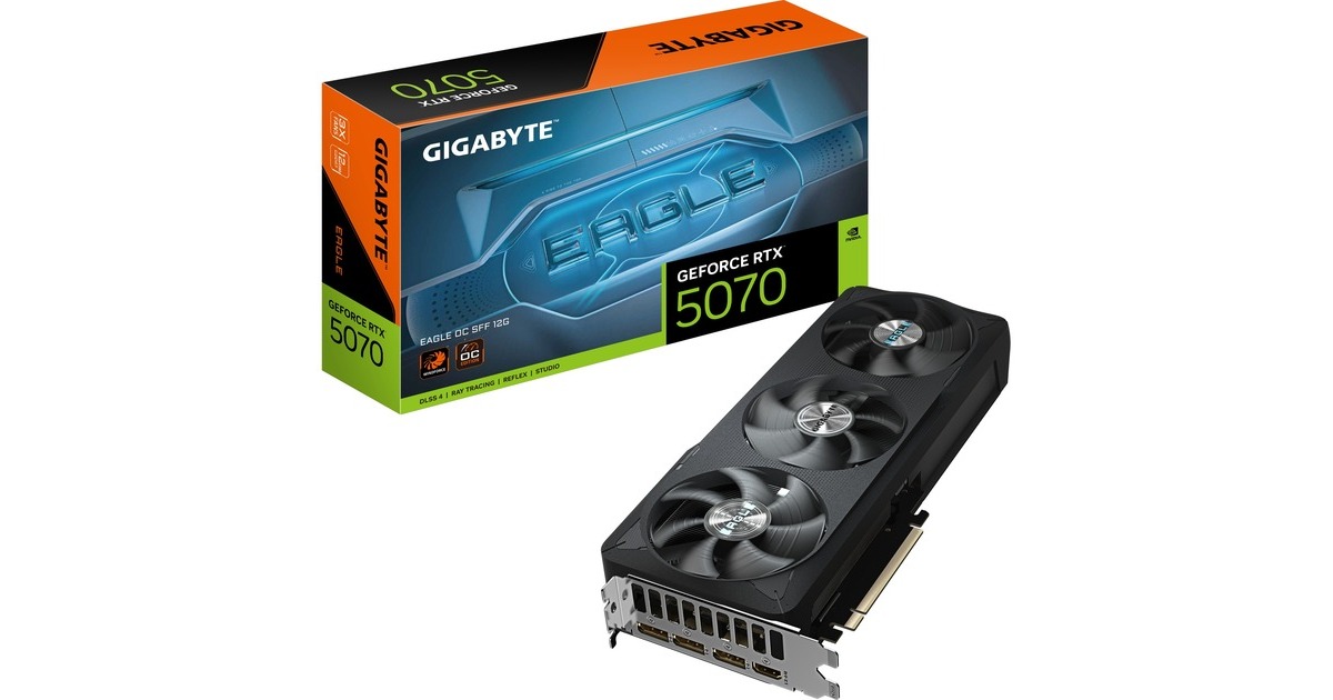 GIGABYTEGeForce RTX 5070 EAGLE OC SFF 12G grafische kaart  (1x HDMI, 3x DisplayPort)
