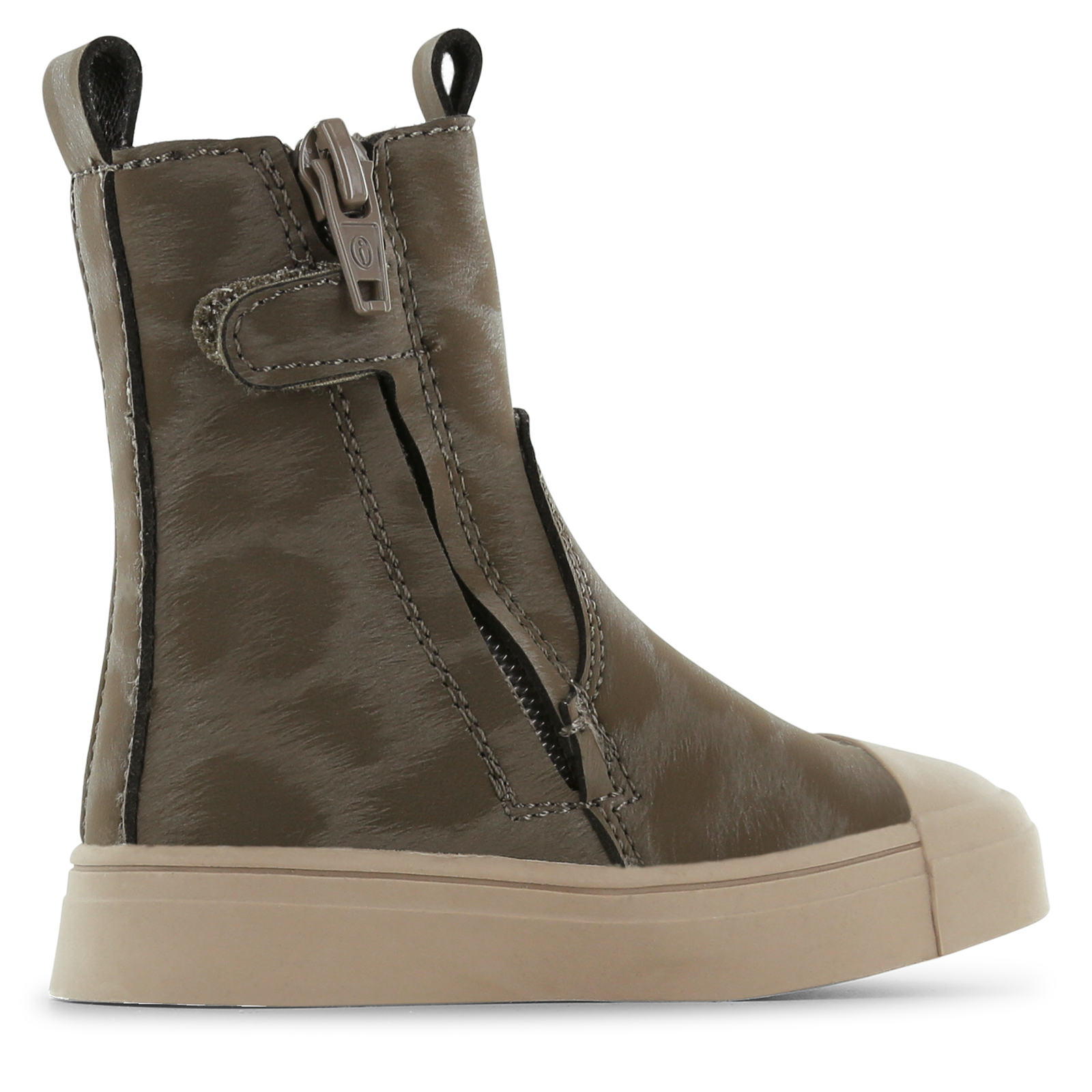 Shoesme taupefarbener Chelsea Boot mit Leopard