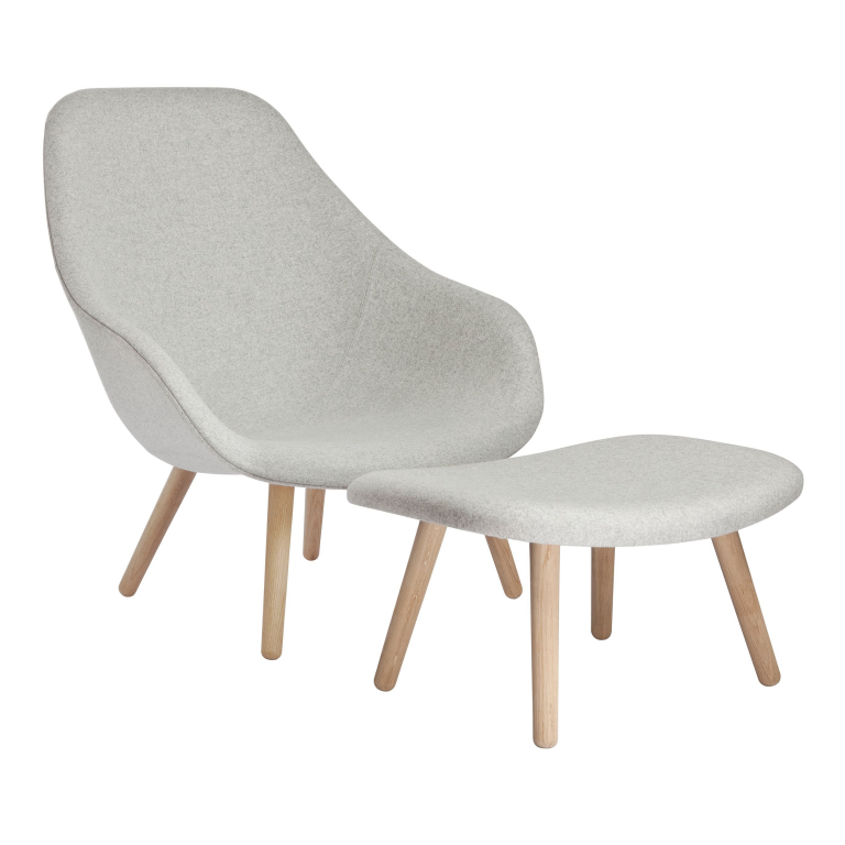Hay About An Ottoman AAL03 hocker divina 120, onderstel gezeept eiken