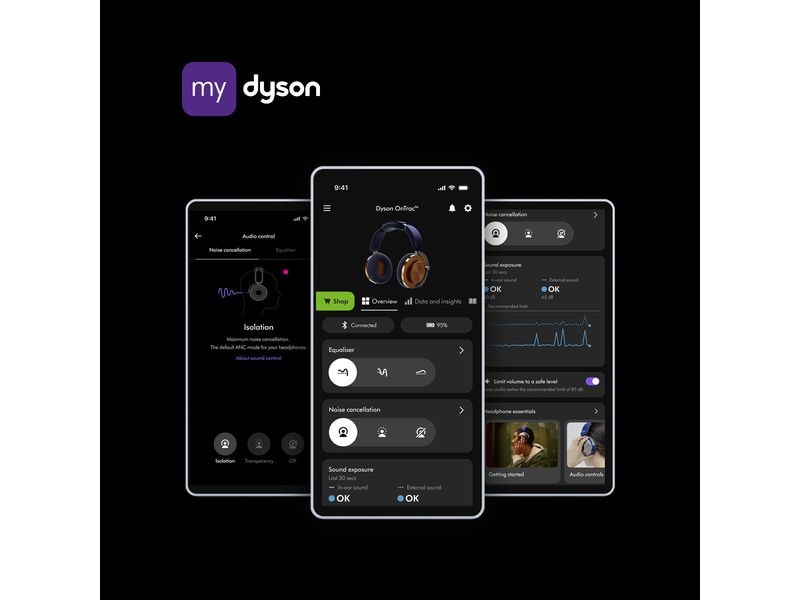 Dyson Over-Ear-Kopfhörer OnTrac Aluminium; Gelb Kopfhörer neu definiert