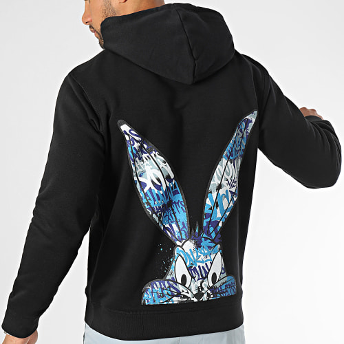 Sweat Capuche Half Bugs Bunny Graffiti Blue Noir