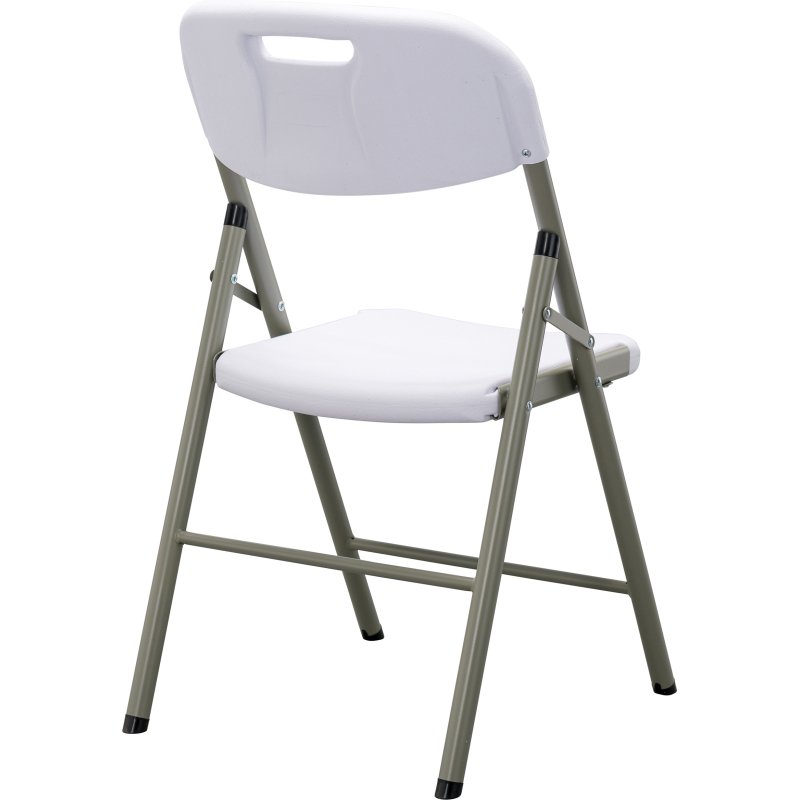 Chaise pliante POLYVALENTE - polyéthylène blanche