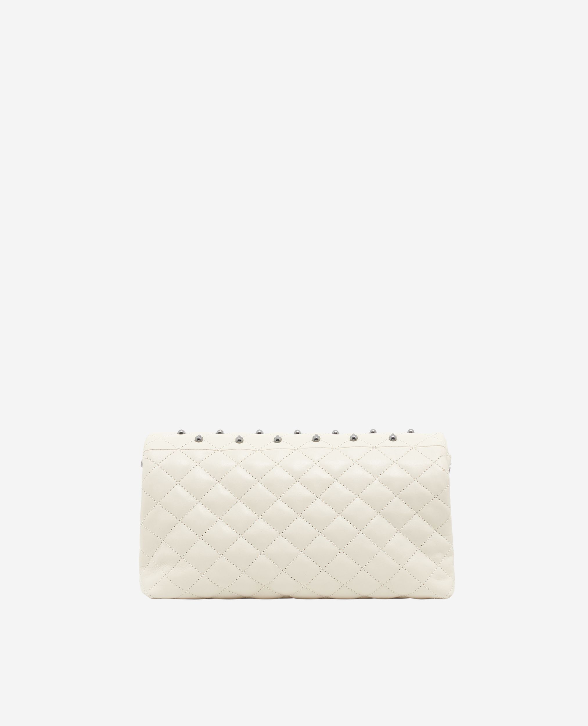 Pochette héritage small en cuir écrue