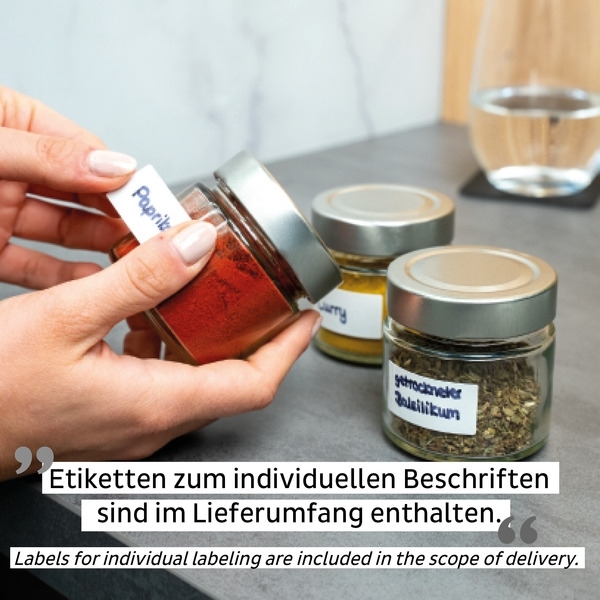 Feinkost-Magnetgläser BLACK &amp,  CLASSY - 125 ml