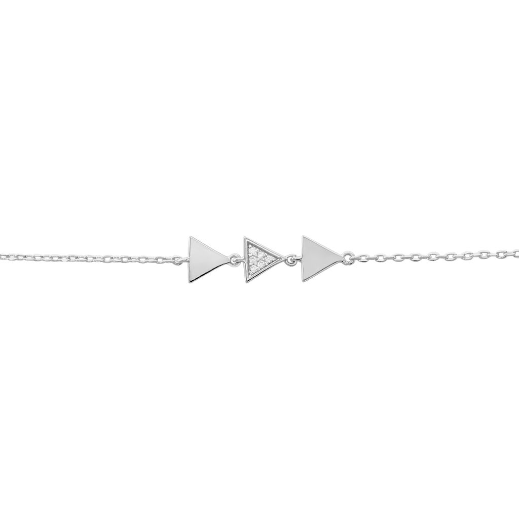 Bracelet Bartoumieu Argent Blanc Oxyde De Zirconium