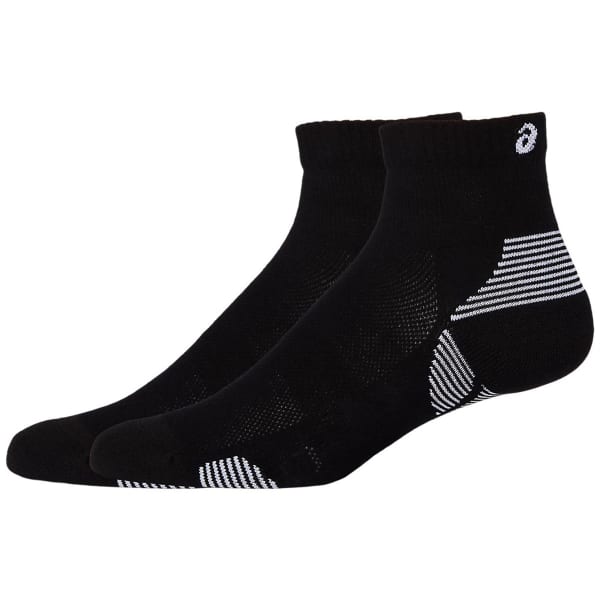 Chaussette running ASICS 2PPK CUSHION RUN QUARTER SOCK PERFORMANCE PERFORMANCE BLACK