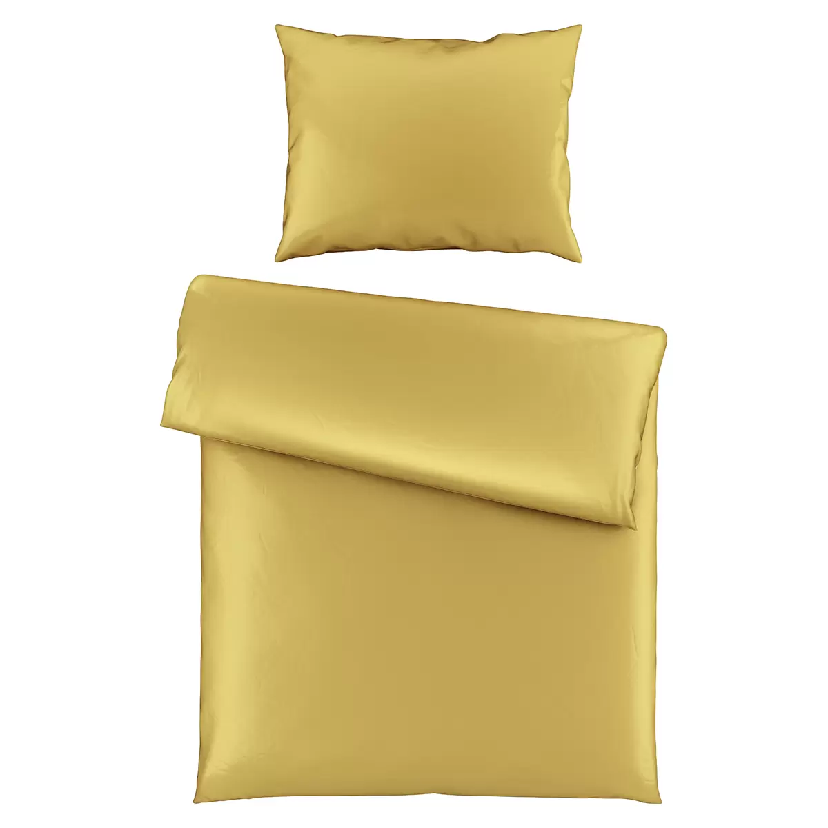 Bettwäsche-Set Satin uni Lydia Gelb