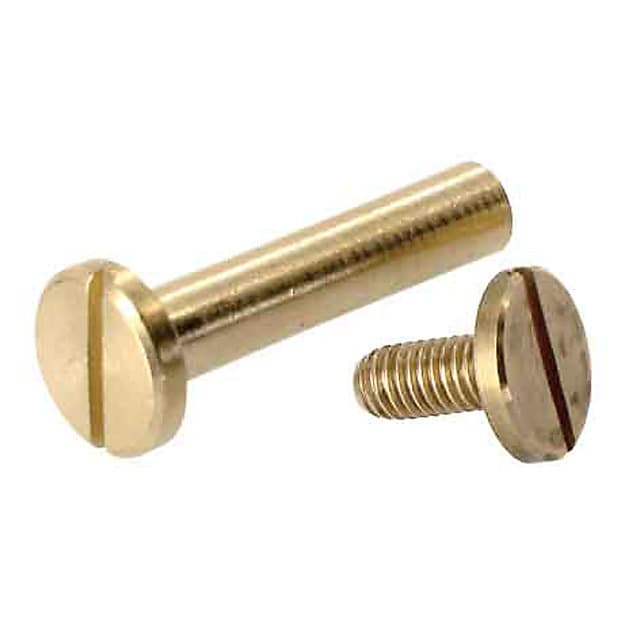 2 vis relieurs laiton Diall M4 Ø10 x L.20 mm