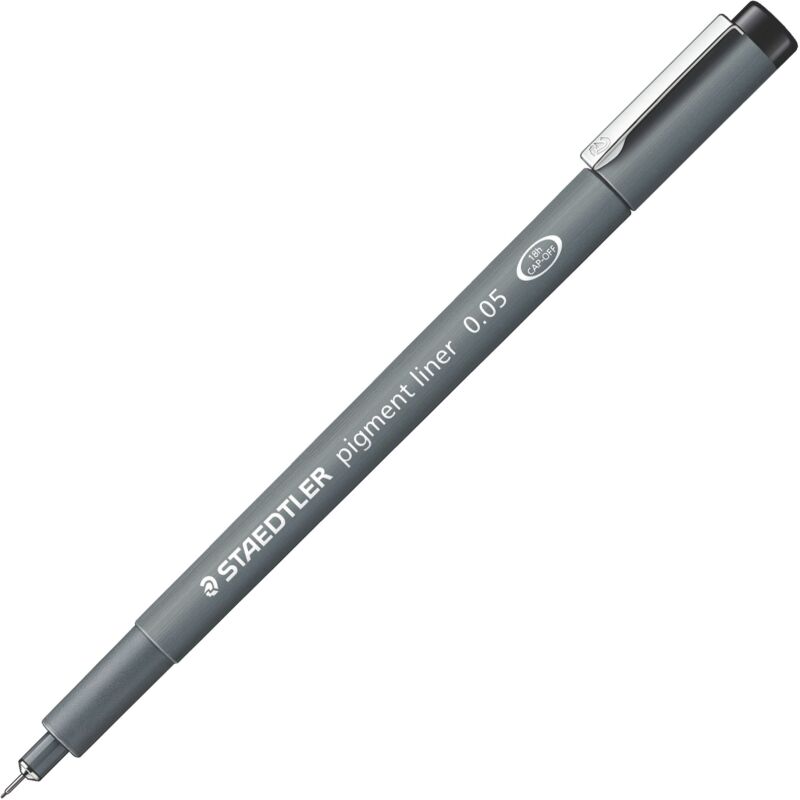 Stylo feutre Staedtler Pigment Liner 308 pointes assorties - Boîte de 6