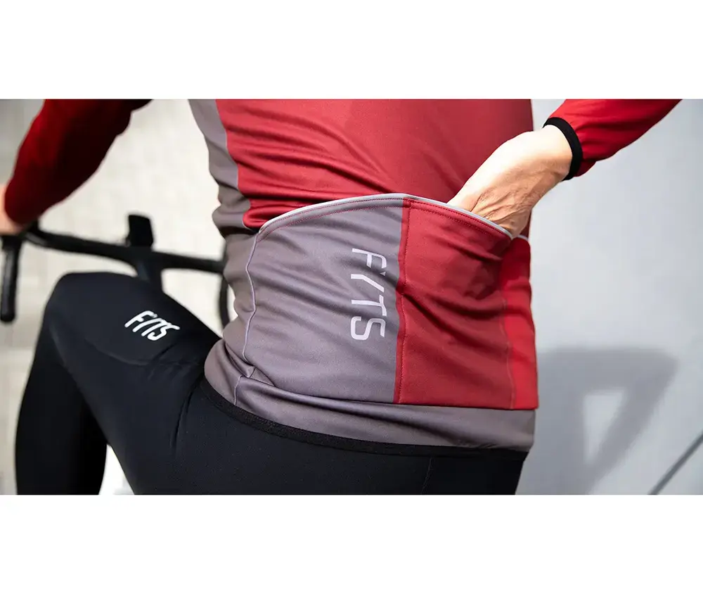 FYTS SNLR Winter Fietsjack Thermo Rood Heren