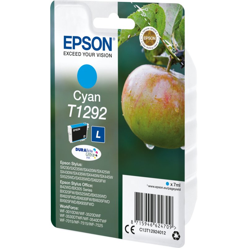 Epson Apple Encre cyan DURABrite Ultra Pomme T1292