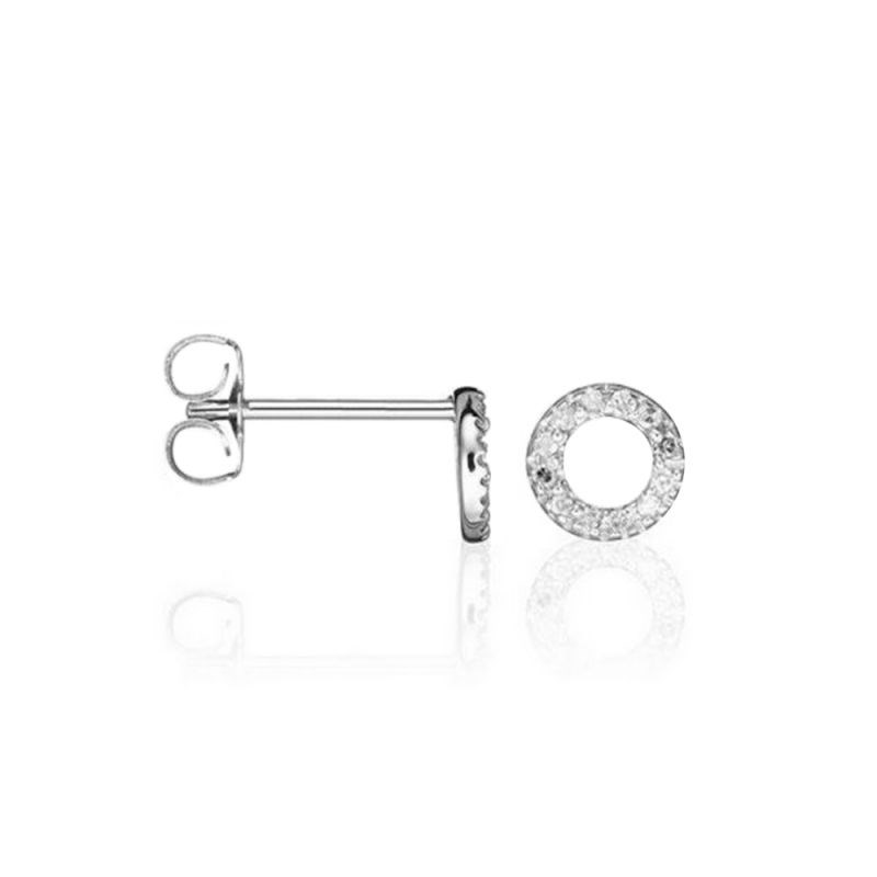 Boucles d'oreilles Or Blanc et Diamant