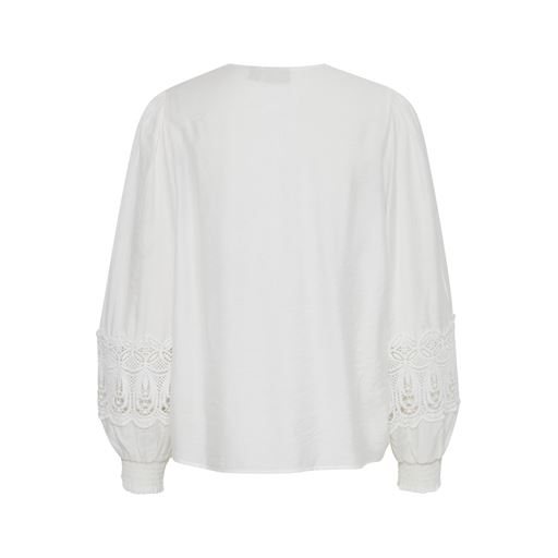 Fransa Blondie Bluse, Blanc de Blanc, S