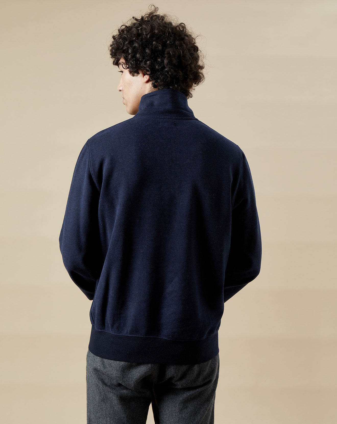 Hartford Sweat zippé Track dark marine
