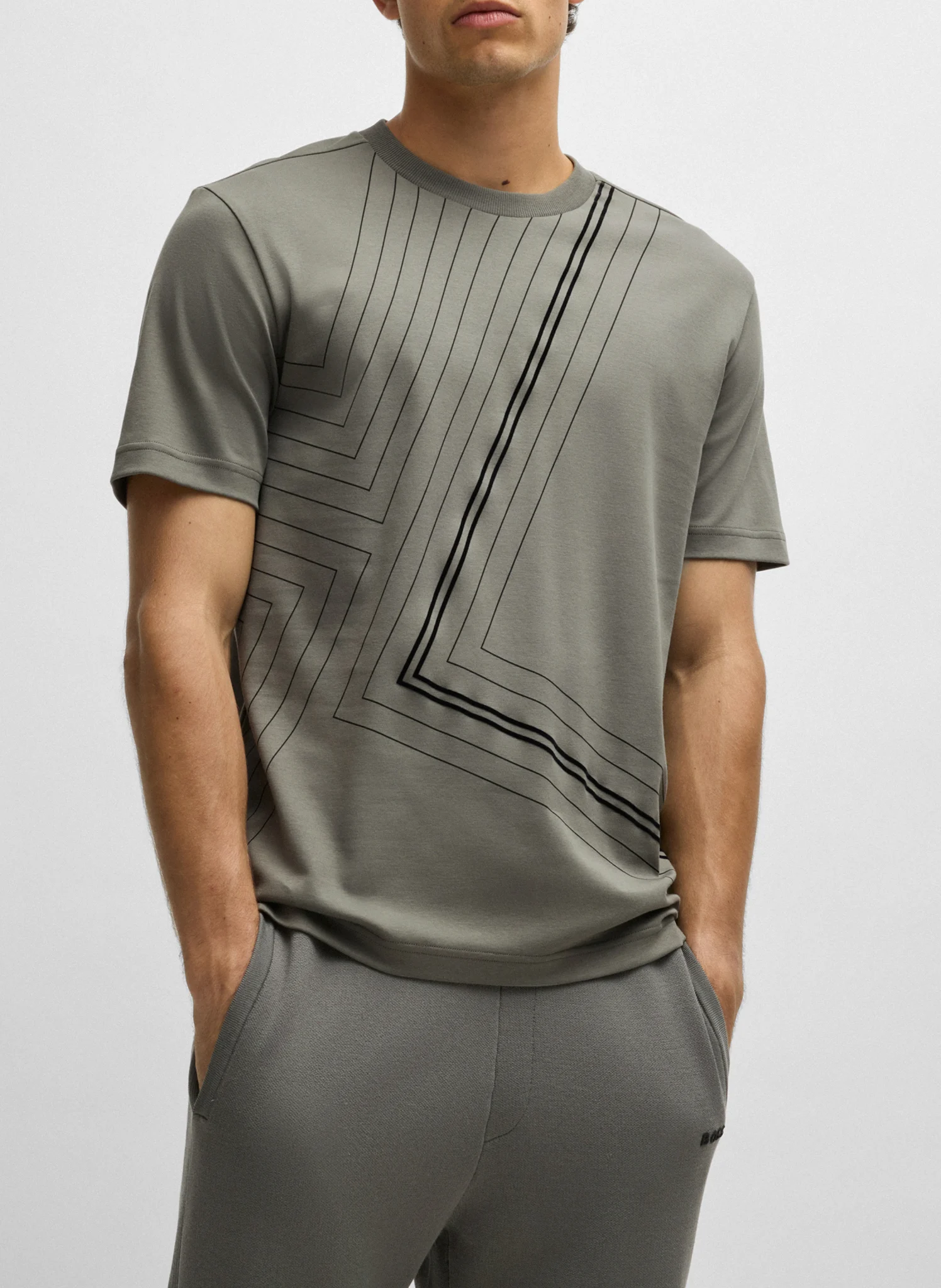 T-shirt Regular en coton | Argent