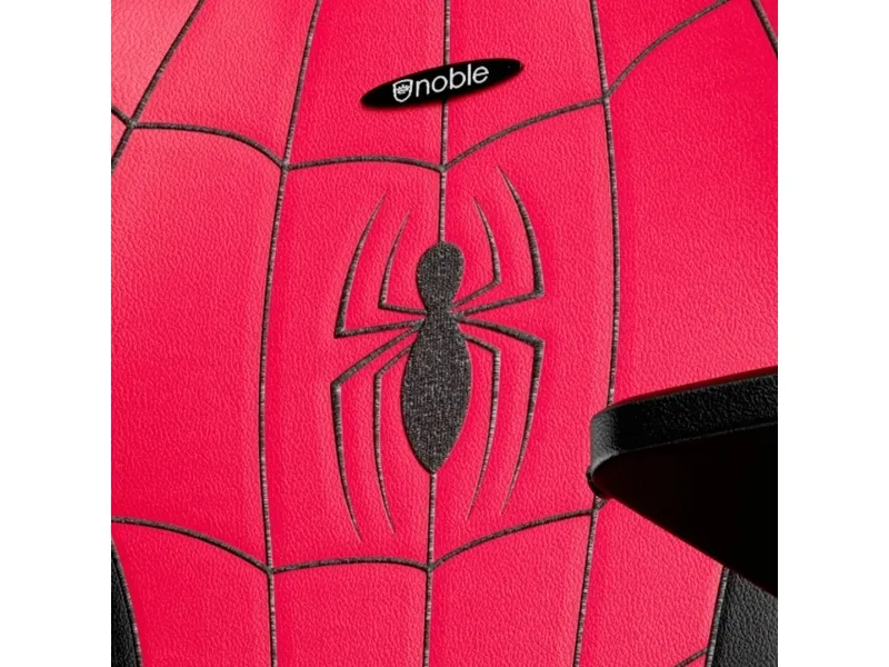Noblechairs EPIC Spider-Man Edition - Spillestol - ergonomisk - armstøtter - T-formet - vippe - drejeled - aluminium, nylon, polyurethan, stål, polyuretan-læder, koldskum - sort, rød, rød syning