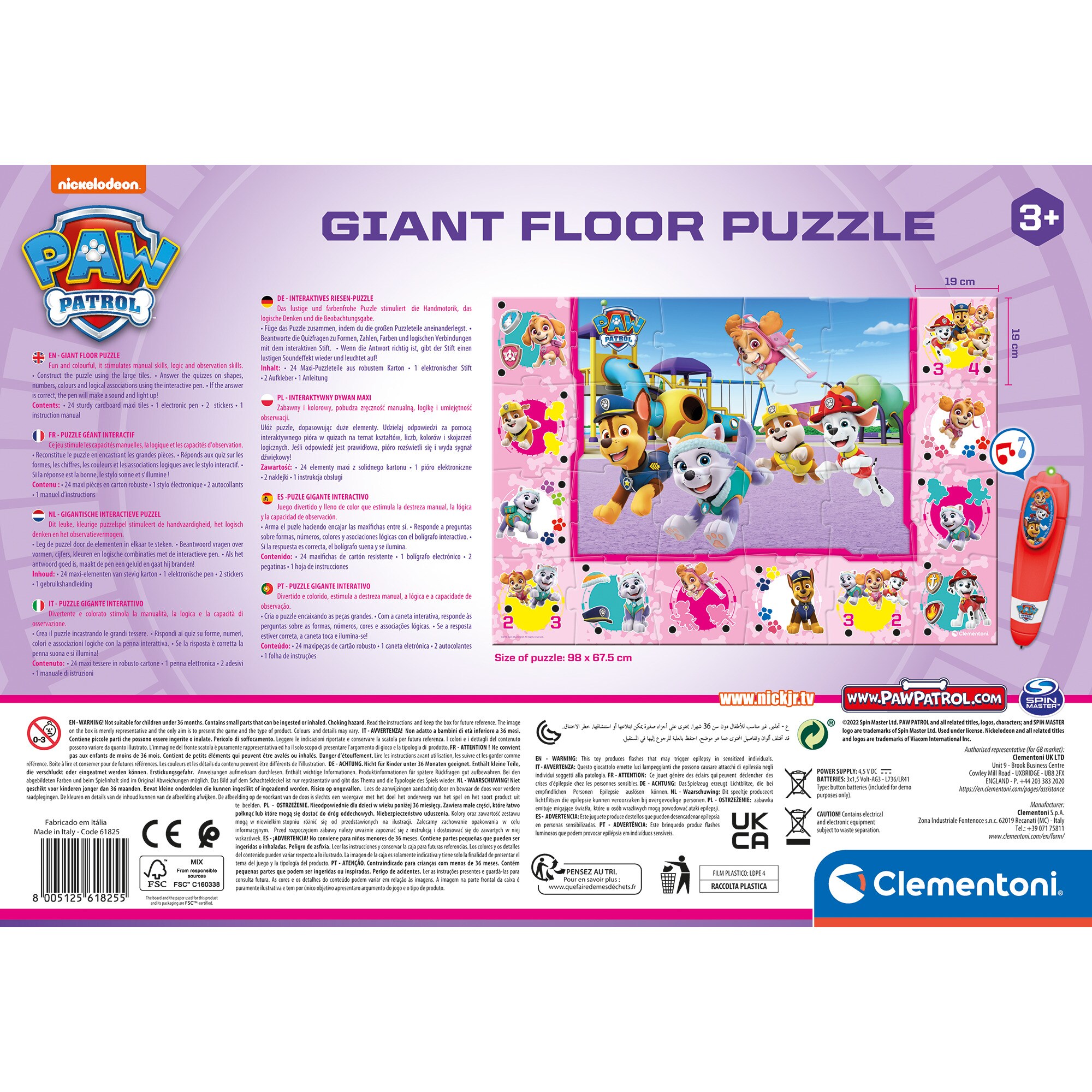 Clementoni Puzzle Quiz-Puzzle Paw Patrol girl