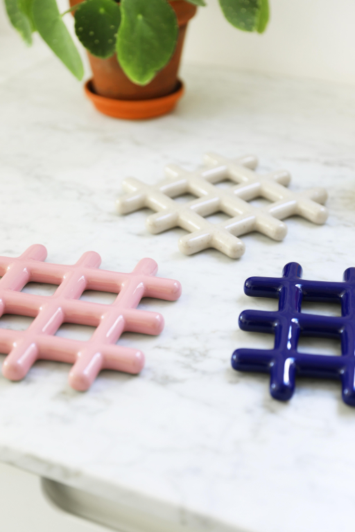 &klevering Trivet onderzetter 19x19 blauw