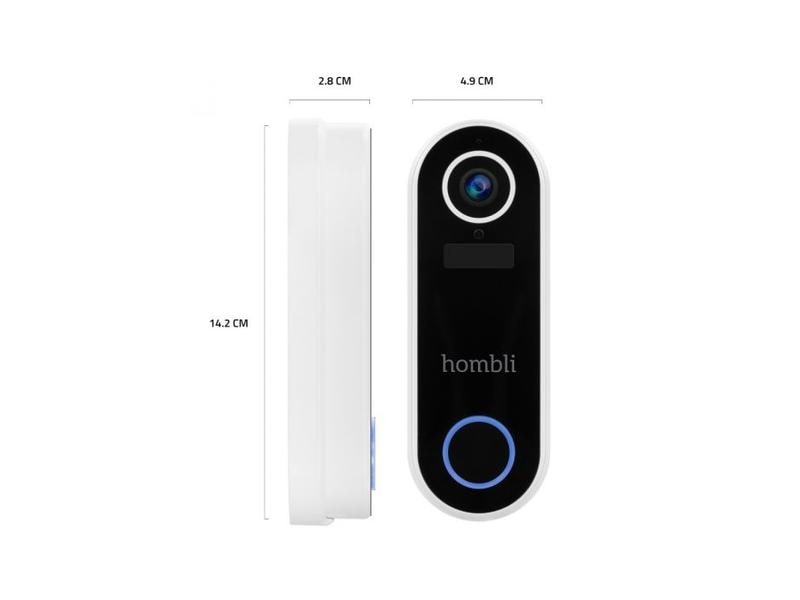 hombli Smart Doorbell Pack, Weiss Hombli Smart Doorbell 2 und Hombli Chime 2 Türgong