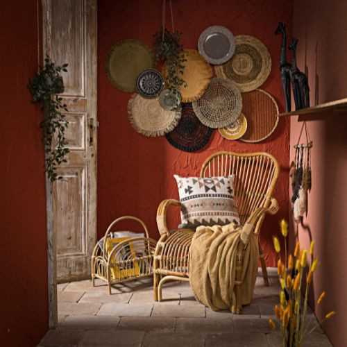 Rotan fauteuil Bandung - naturel - 83x69x84 cm