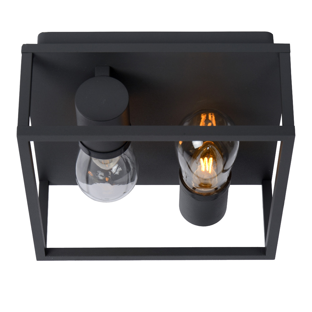 Lucide Carlyn plafondlamp 25cm 6W zwart