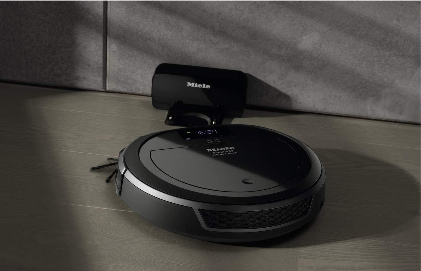 Miele Scout RX2 Home Vision Staubsauger Roboter / intelligente 3D Navigation / 4-stufiges Reinigungssystem / Live-Bildübertragung / mobile Steuerung / bis zu 120 min Akkulaufzeit / Graphitgrau