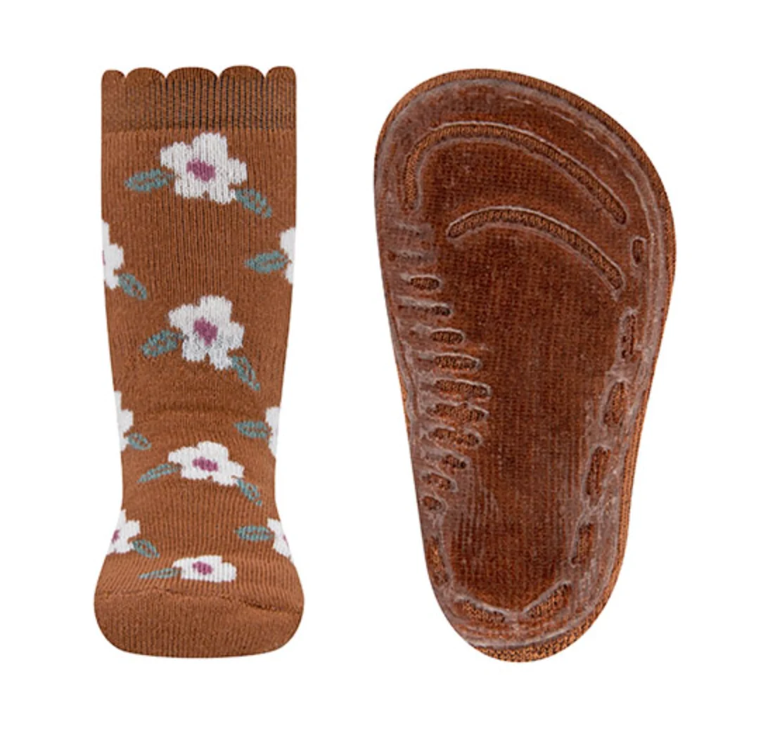 Ewers Ewers antislip sokken Bloemen Toffee