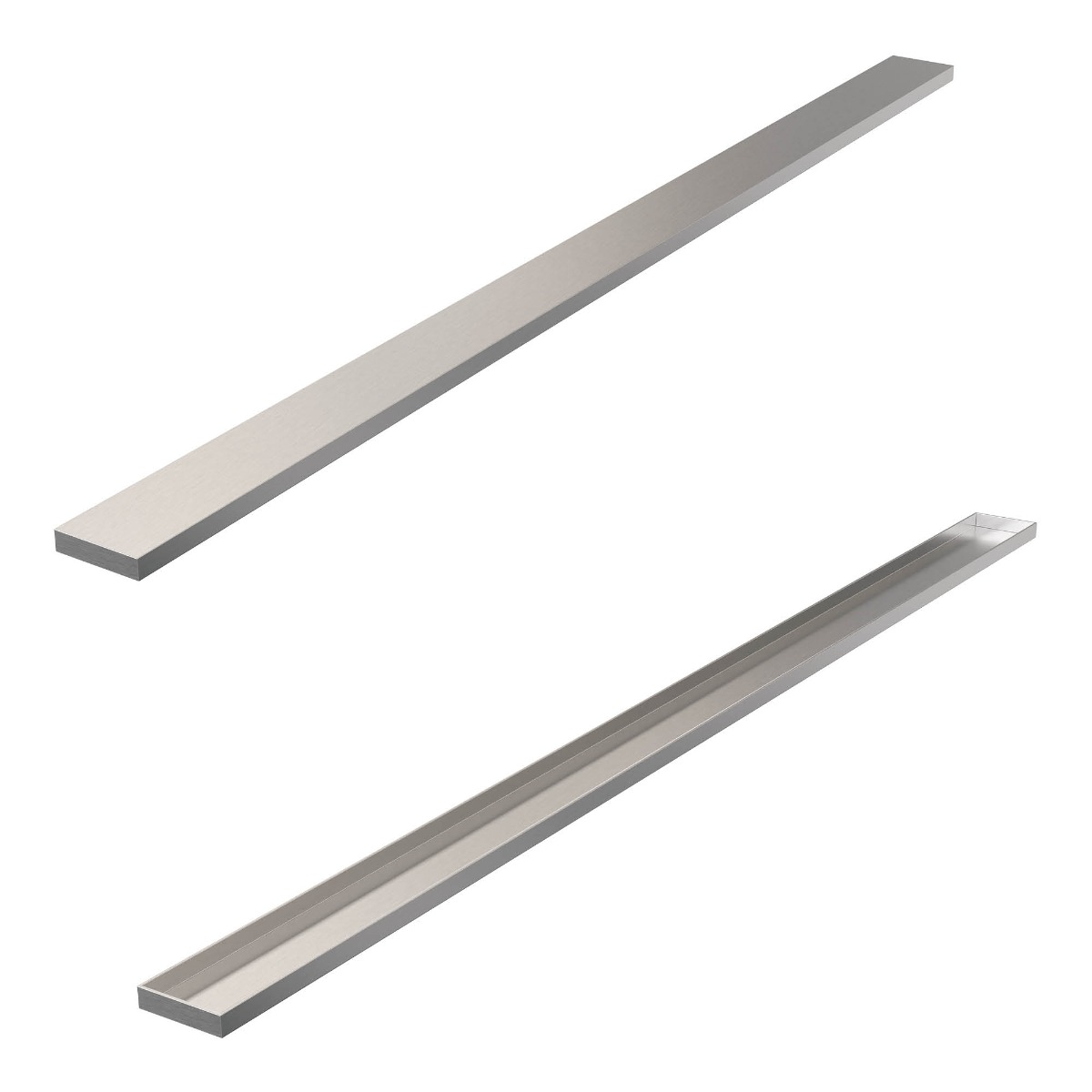 Brauer los multifunctioneel tegelinlegrooster 110cm RVS geborsteld