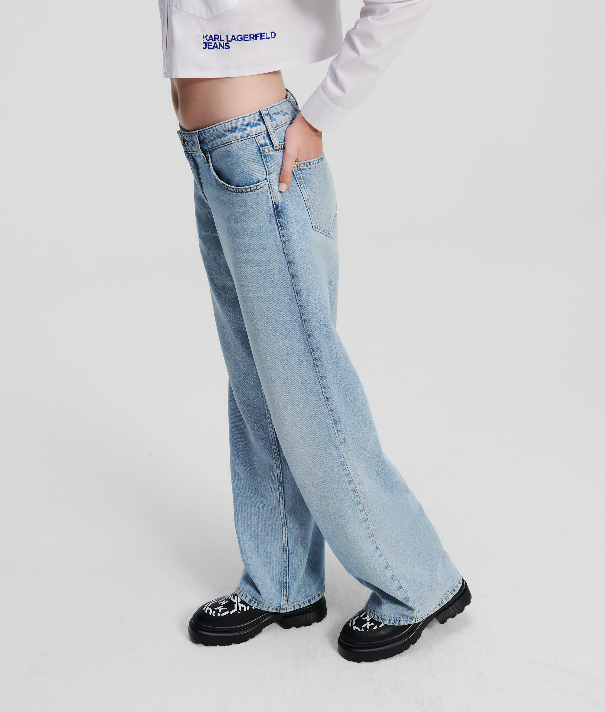 JEAN TAILLE MI-HAUTE DÉCONTRACTÉ KLJ