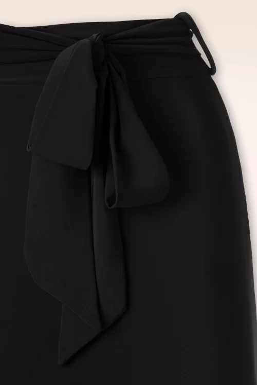 Vintage Chic for Topvintage Naomi Ruffle pencil rok in zwart