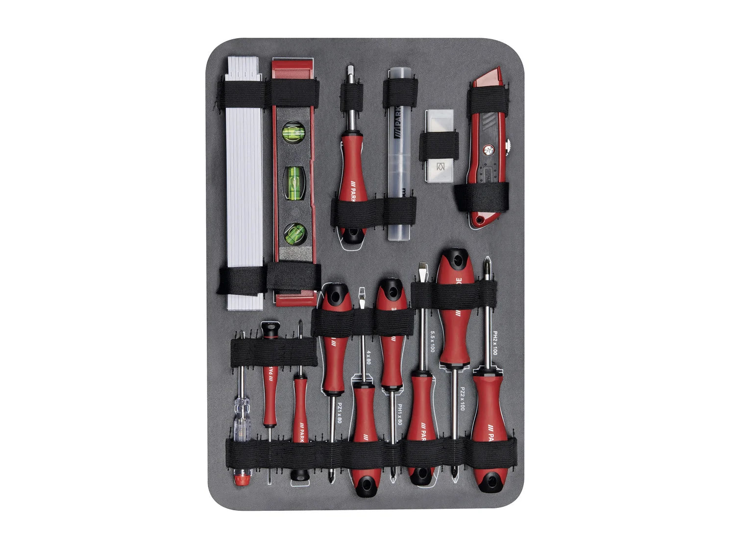 Estojo de ferramentas PARKSIDE®, completo, 129 peças
