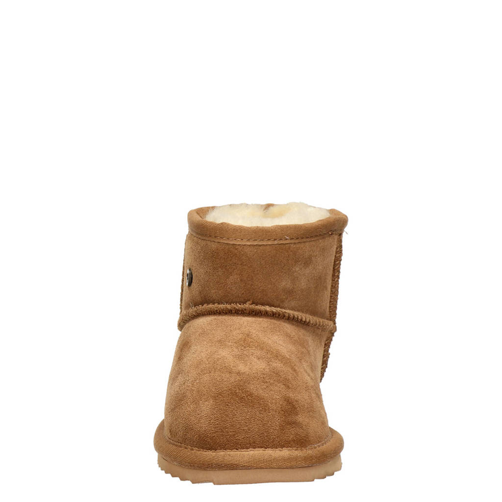 Warmbat Australia Wallabygevoerde suède enkelboots camel