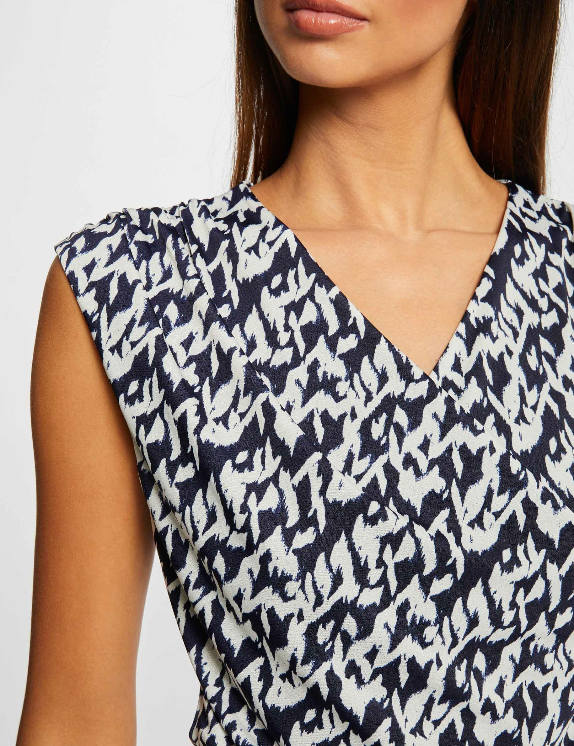 T-shirt manches courtes imprimé abstrait multico femme - multico