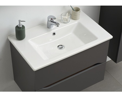 Pelipal Quickset 357 wastafelmeubel, BxHxD 72 x 51,3 cm x 44 cm, frontkleur: matgrijs, 357.017213