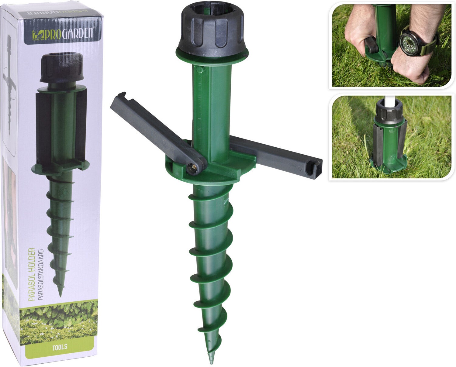 Progarden parasolstandaard grondboor groen D 10 H 45 cm