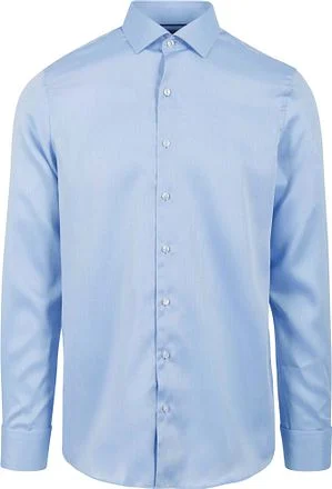 Suitable Overhemd Dubbelmanchet Blauw DM-03 Uni Blue kopen